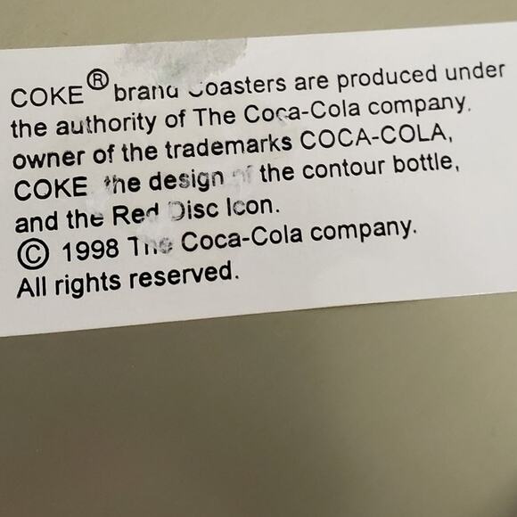 Nostalgic 1998 Coca-Cola Coasters in Tin-Space Exploration & Leisure Theme Set/4 - Picture 6 of 6